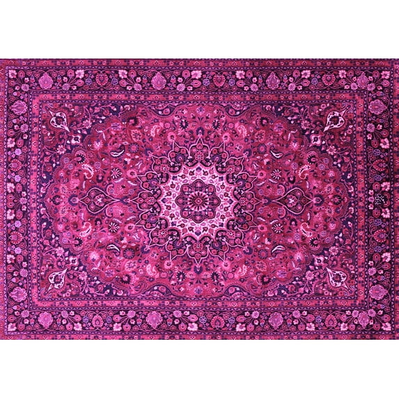 Ahgly Company Indoor Rectangle Medallion Pink Traditional Area Rugs, 2' x 5'