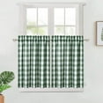 thumbnail image 1 of Kitchen Short Curtain, Buffalo Plaid Thick Yarn Dyed Gingham Half Curtain Valance, 1 of 8