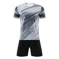 thumbnail image 3 of vastwit Kids Boy Soccer Sport Training Uniform Youth Athletic Football Jersey Mesh Shirt Shorts Kit White Type B XS, 3 of 9