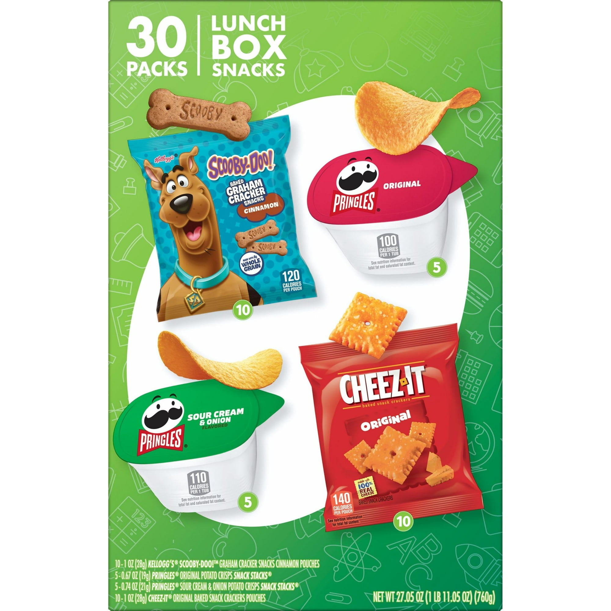 Kellogg's Variety Pack Lunch Box Snacks, Afternoon Snacks, 30 Count ( 2 Box )