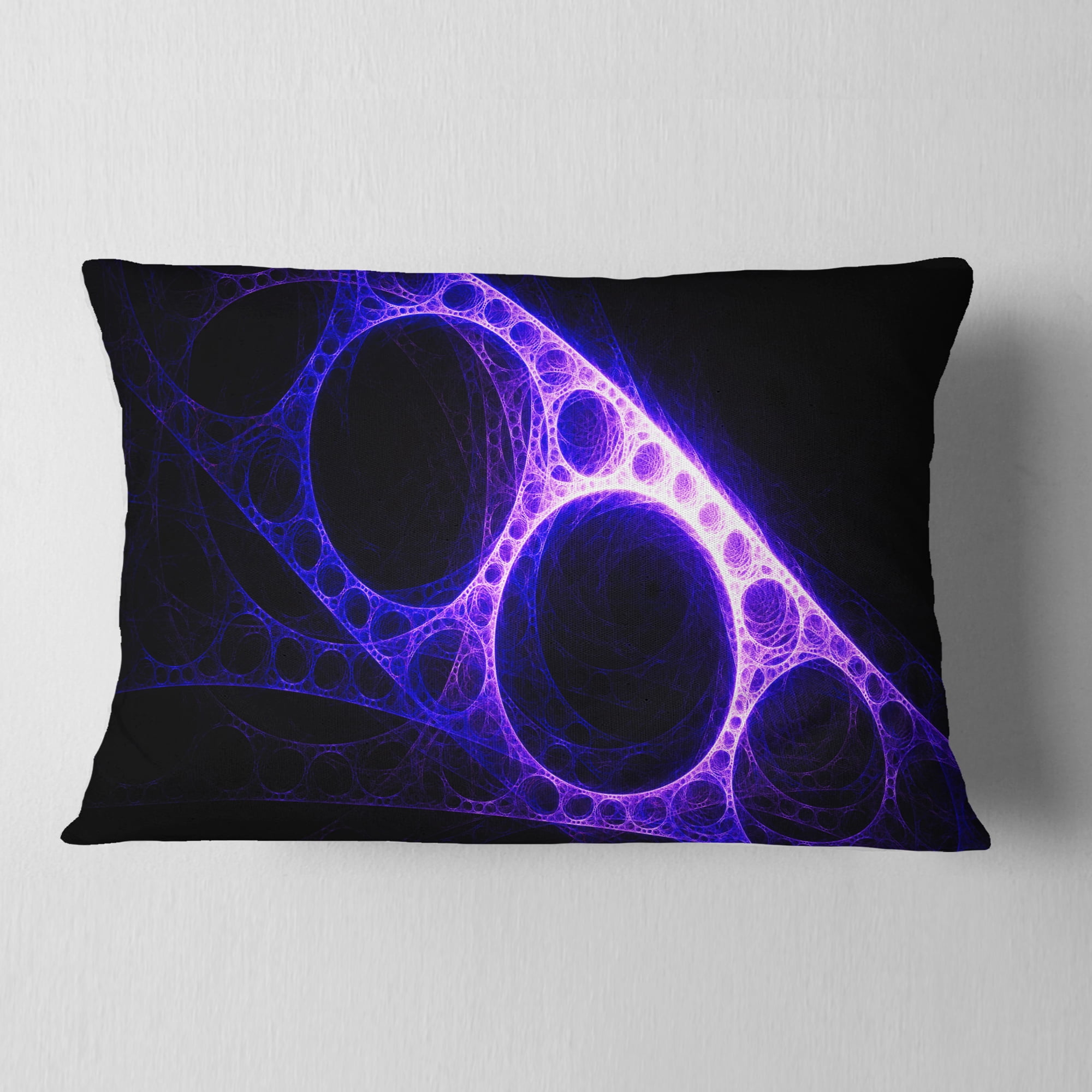 Designart Purple Metal Construction - Abstract Throw Pillow - 12x20