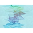 thumbnail image 1 of Ahgly Company Machine Washable Indoor Rectangle Transitional Tron Blue Area Rugs, 3' x 5', 1 of 7