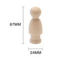 thumbnail image 4 of Personas de muñecas de madera decorativas - Cuerpos de muñecas de madera sin terminar Ideal para, 4 of 9