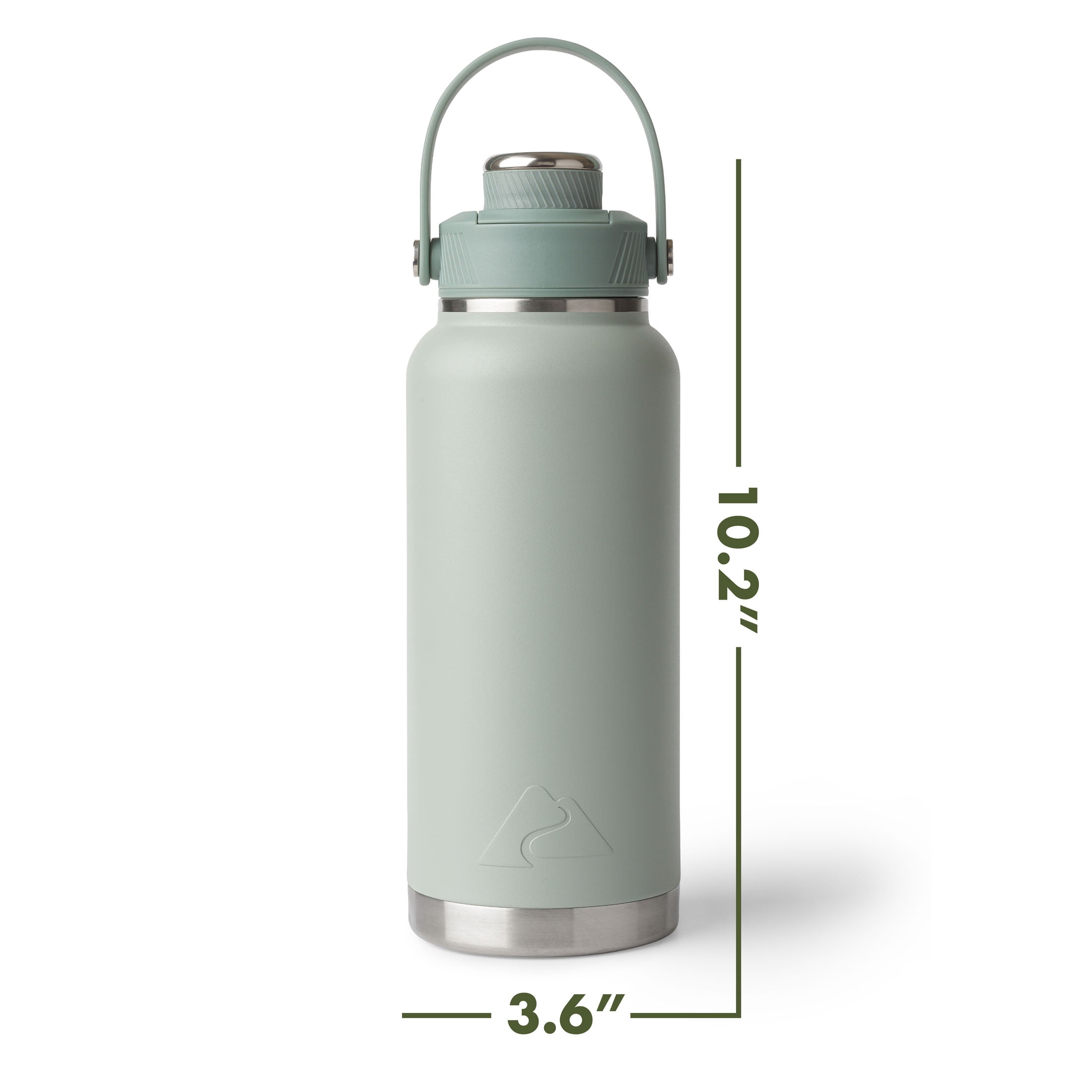 Ozark Trail 32 oz Stainless Steel Insulated Chug Water Bottle, Sage Green