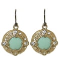thumbnail image 1 of Boucles d'Oreilles en Zircon Cubique et Pierres Turquoise, 1 of 1