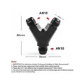 thumbnail image 3 of An10 Y Adapter Block Male Thread Fuel Hose Fitting Adapters Tee Oil Pipe Joint Universal Aluminium, 3 of 5