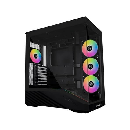 Lian-Li V100RX 4 x 120 mm ARGB PWM Optimized Airflow Fans Mid Tower Case - Black