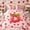 Pink D, variant on Erosebridal Pink Floral Strawberry Twin Bedding Sets for Kids, Girls Princess Letter L Bedding Comforter Set, Pink Reversible, 7 Pieces