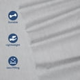 thumbnail image 6 of Soft Lightweight Brushed Cotton Blend Bed Sheet Set – 4-Piece Queen – Heathered Grey, 6 of 9