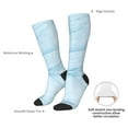 thumbnail image 5 of Picia Women Crew Soft Moisture-wicking Socks Blue Marble Pattern Design Cotton Socks, One Size fit All, 5 of 9