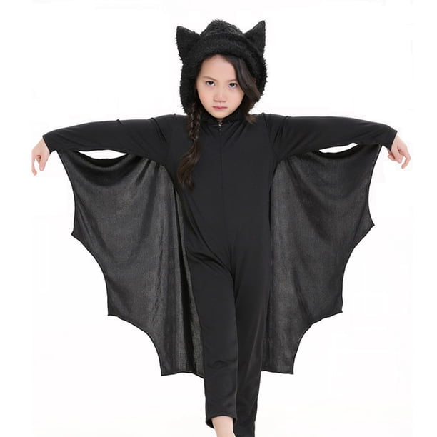 Disfraz de murciélago vampiro COOLJOY para niños, con guantes, talla XL