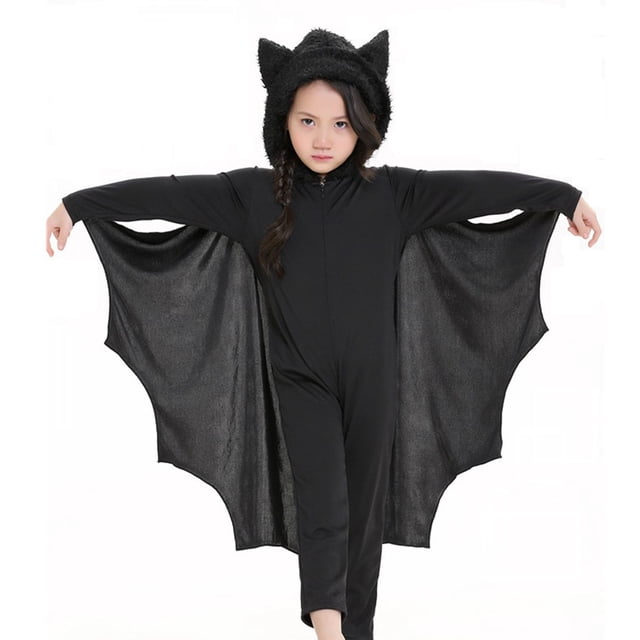 Disfraz de murciélago vampiro COOLJOY para niños, con guantes, talla XL
