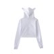 thumbnail image 3 of Pop cazadora para niña Hooded Sweatshirt Women's Cat Ear Hoodie ,Soft Streetwear Pullover ,Cute Long Sleeve Tops for Fall Winter （White）, 3 of 3