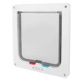 thumbnail image 5 of Zerodis Puerta de gato con bloqueo de 4 vías, interruptor flexible controlado para puertas exteriores interiores, fácil instalación para gatos cachorros (XL) Amonsee NO, 5 of 5