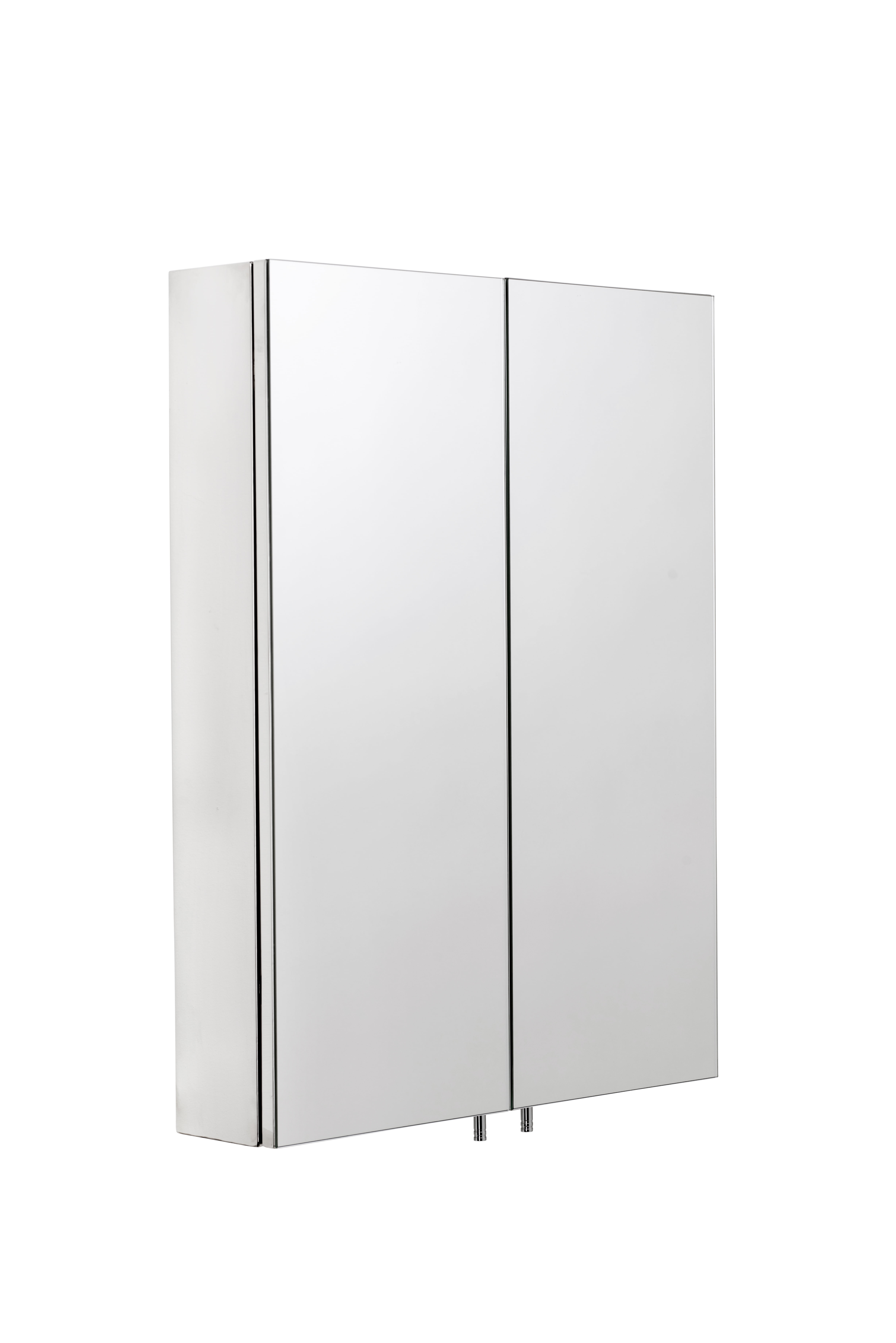 Croydex 27.6" x 17.7" Avisio Double Door Silver Surface Mount Stainless