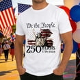 thumbnail image 2 of IDOCLOTHES 4th of July T Shirts for Man 250th Anniversary USA Shirt Men's Fourth of July T-Shirts Casual Patriotic Tshirts Shirts for Men Big and Tall Graphic Tees White, M, 2 of 4