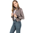 thumbnail image 1 of INSPIRE CHIC Blouson Bomber Court à Fleurs pour Femme, à Fermeture Éclair, Col Rabattu, Ourlet Élastique, 1 of 6