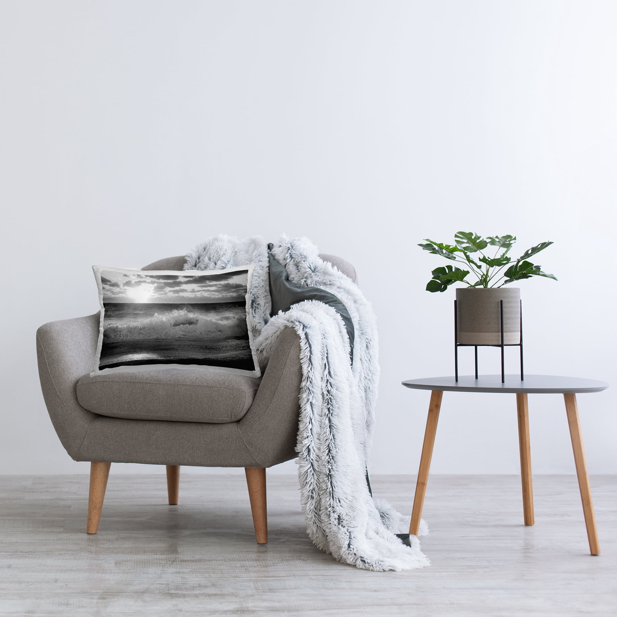 Stupell Industries Crashing Sea Waves Decorative Printed Throw Pillow Design by Lori Deiter.