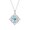 Aquamarine, variant on Witches Knot Necklace for Women, 925 Sterling Silver Celtic Knot Pendant with Sparkling Cubic Zircon, Birhstone Jewelry Birthday Christmas Gift for Mother Wife Daughter