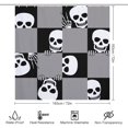 thumbnail image 2 of Skeleton Square Skull Shower Curtain for Bathroom Fabric Waterproof Shower Curtain with 12 Plastic Hooks for Home Hotel Bath Decor 72 X 72 Inches, 2 of 6