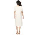 thumbnail image 3 of White Mark Robe Midi Trapèze à Manches Courtes de Maternité pour Femmes, 3 of 6