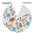 thumbnail image 2 of Yiaed Cute Tableware Print Christmas Tree Skirt , Tree SkirtsTree Mat for Christmas Winter Holiday Indoor Decorations-48", 2 of 7