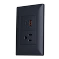 thumbnail image 3 of Estevez Contacto 2P+T + USB A y C con placa Black con placa, 3 of 6