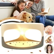 widshovx Sticky Dome Bed Bug Trap Get Rid Fleas Trap with 2 Glue Discs 2 Light Bulbs Natural Insect Killer Pad Pest Control for Bugs Mosquito Fly Non-Toxic Safe for Kids Family Pets