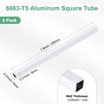 thumbnail image 3 of Tubo cuadrado de aluminio 6063 de 200 mm en paquete de 2, 8x8 mm de ancho exterior, 1 mm de grosor de pared, tubería de aluminio sin costura para construcción de marcos, 3 of 6