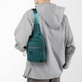 thumbnail image 4 of Hukapapa Bolso de pecho con un solo hombro, bolso de pecho diagonal de tela de nailon, mochila pequeña de gran capacidad para mujer, verde, 4 of 5