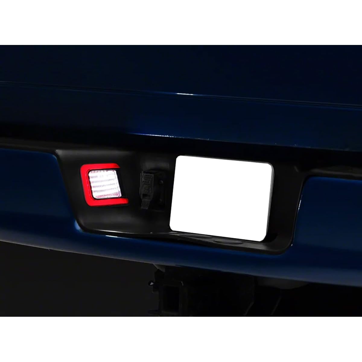 Xenon White 18-SMD Full LED License Plate Light Kit w/ Accent Brilliant Red C-Ring Decoration For Dodge 2003-18 RAM 1500 2500 3500, 19-up Classic RAM