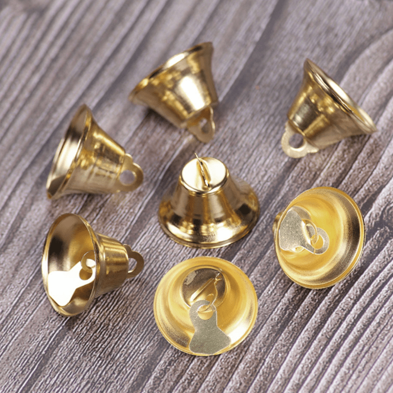 Small Gold Metal Bells for Crafts, Mini Jingle Bells Ornament Liberty Bells  Christmas Bells for DIY Crafts Party Wedding Home Decoration Christmas Tree  Ornaments 