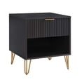 thumbnail image 2 of Pemberly Row Commode Standard 2 Pcs à 3 Tiroirs et Table de Nuit 1.0 en Noir, 2 of 13