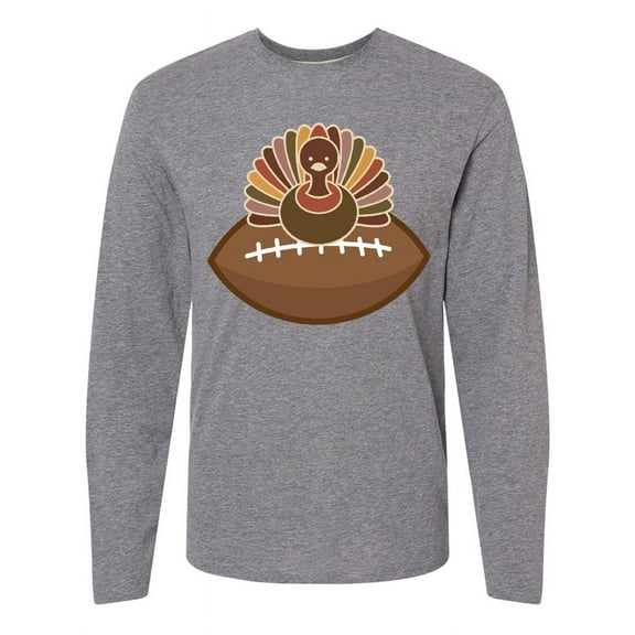 Inktastic Thanksgiving Football Turkey Long Sleeve T-Shirt