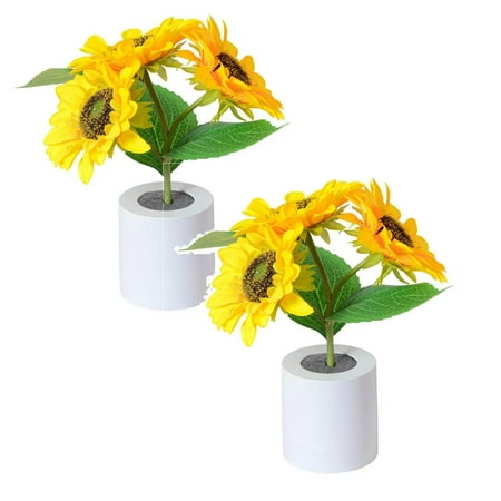 

NGHnuifg Sunflower Lamp Rechargeable Sunflower Led Night Light Room Bedroom Bedside Decoration Atmosphere Light Ocean Light Purse Light Baby *2PCS