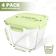 thumbnail image 2 of Recipientes de vidrio borosilicato Susukkie, 940 ml, 4 unidades, 2 of 8
