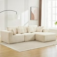 thumbnail image 2 of OUTGOODS 108" L-Shape Cloud Sectional, Modular Corduroy Sofa, Right-Facing, Beige, 2 of 8