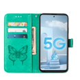thumbnail image 3 of Galaxy A51 (5G) Phone Case, Dteck Embossed Butterfly PU Leather Wallet Foilo Case Stand Protective Cover with Hand Strap [Built-in card slots/money pocket] for Samsung Galaxy A51 5G, Green, 3 of 5