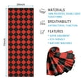 thumbnail image 2 of Red Black Checkerboard Checkered Pattern Hot Yoga Mat Towel Non Slip for Hot Yoga - Quick-Drying Yoga Mat Cover with 4 Corner Pockets with Travel Bag - Hot Yoga Towel Non Slip 70"x26", 2 of 6