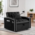 thumbnail image 2 of Convertible Sleeper Chair Sofa Bed Adjustable Pull Out Sleeper Chair Bed Multi-Pockets Folding Sofa Bed for Living Room Bedroom Small Space,3-in-1 Sofa Bed, 2 of 16