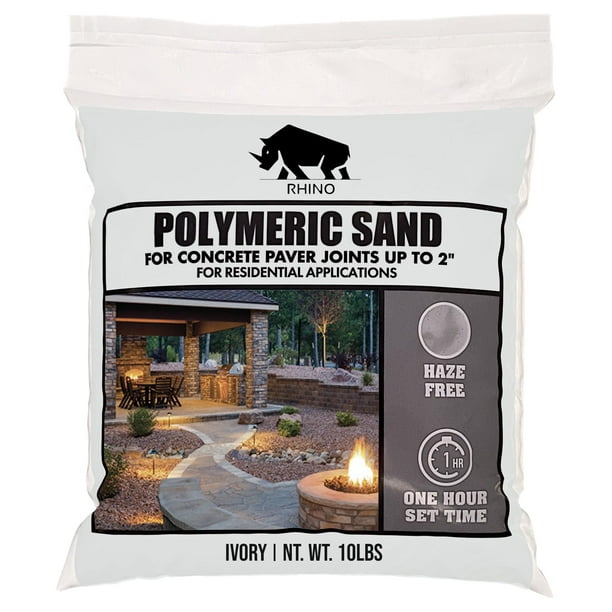 Arena polimérica Rhino Power Bond Plus para adoquines, 10 libras, color marfil