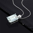 thumbnail image 2 of Gem Stone King 15.83 Ct Sky Blue Simulated Aquamarine White Diamond 925 Sterling Silver Pendant, 2 of 4