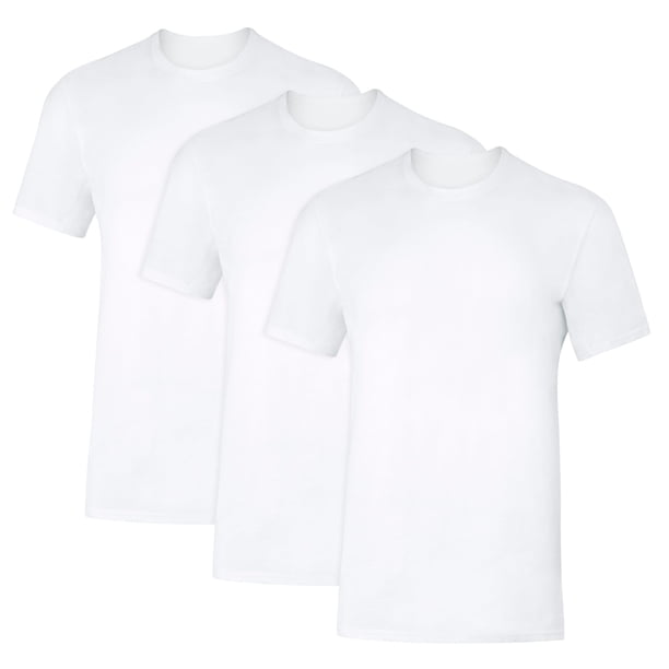 Remera Hanes para Hombre, Camiseta Interior Antitranspirante, Paquete de 3, Blanca