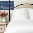 thumbnail image 3 of Delara Eucalyptus Tencel Lyocell Euro Pillow Shams 26"x26", Set of 2, Cooling, Silky Soft, Moisture-Wicking, Breathable, White, 3 of 7