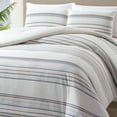Better Homes & Gardens 3Piece Blue Yarn Dye Stripe Comforter Set, Full