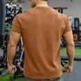 thumbnail image 4 of pstuiky camisetas de hombre, Blusas casuales de verano para hombre, de manga corta, color liso, con cuello en V, holgadas y elásticas, para fitness ropa de hombre xl, 4 of 5