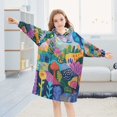 thumbnail image 5 of FORMRS Wearable Blanket Hoodie with Sleeves for Kids Cozy Flannel Sweatshirt, Art Plants, 5 of 7