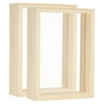 thumbnail image 1 of Uxcell Fit 3x6 inch Wood Picture Frames 2 Pack Double Sided Acrylic Plant Specimens Frame Natural Color, 1 of 5