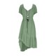 thumbnail image 3 of Vestido de Verano para las Mujeres Playa Color Sólido sin Mangas Hueco Vestido de Midi, Vestido de Fiesta Casual para Vacaciones Y Salidas Diarias, 3 of 8