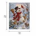 thumbnail image 3 of Snowman Pearl Diamond Painting Kit 12X8 in, Therapeutic Art Canvas, Holiday Christmas Gift & Kitchen Wall Decor for Women, 3 of 7